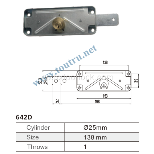 642D cerradura de puerta de garaje con persiana enrollable